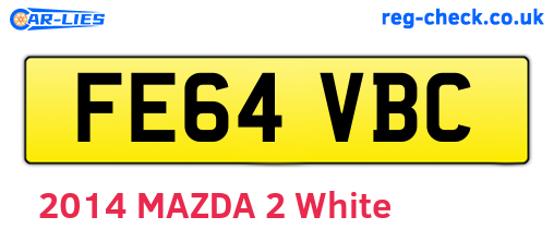 FE64VBC are the vehicle registration plates.