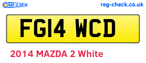 FG14WCD are the vehicle registration plates.