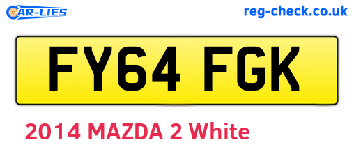 FY64FGK are the vehicle registration plates.