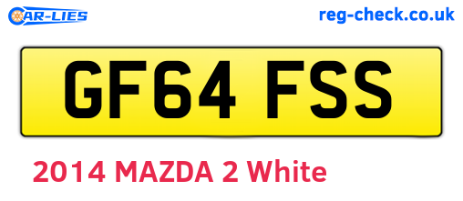 GF64FSS are the vehicle registration plates.
