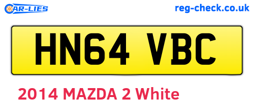 HN64VBC are the vehicle registration plates.