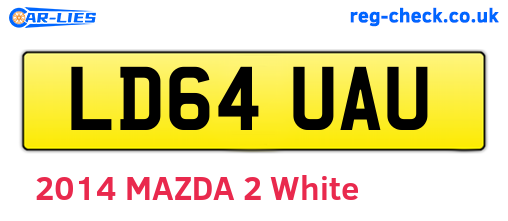 LD64UAU are the vehicle registration plates.