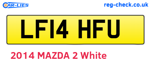 LF14HFU are the vehicle registration plates.