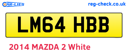 LM64HBB are the vehicle registration plates.