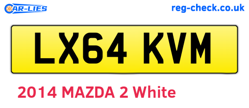 LX64KVM are the vehicle registration plates.