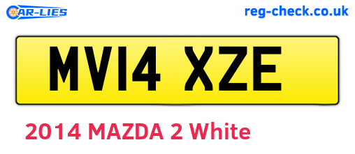 MV14XZE are the vehicle registration plates.