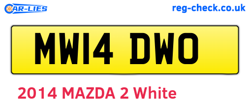 MW14DWO are the vehicle registration plates.