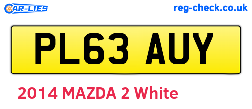 PL63AUY are the vehicle registration plates.