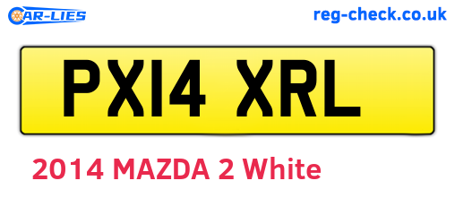 PX14XRL are the vehicle registration plates.