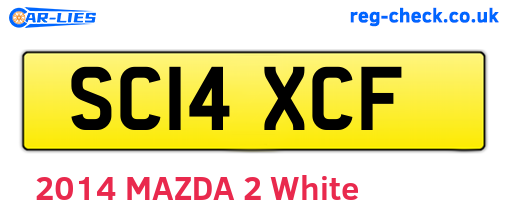 SC14XCF are the vehicle registration plates.