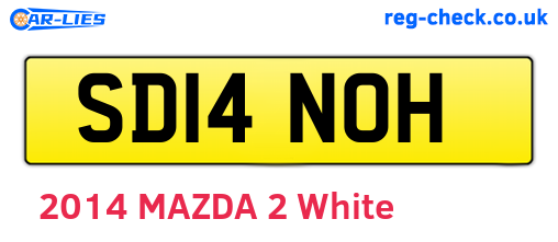 SD14NOH are the vehicle registration plates.