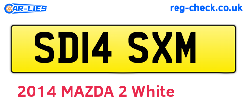 SD14SXM are the vehicle registration plates.