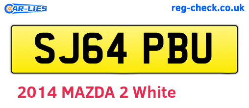 SJ64PBU are the vehicle registration plates.