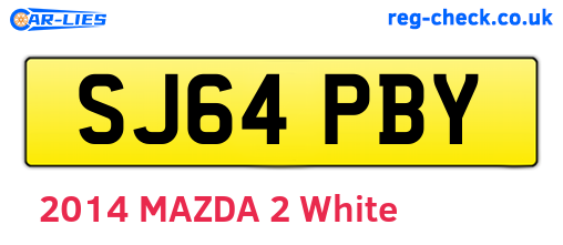 SJ64PBY are the vehicle registration plates.
