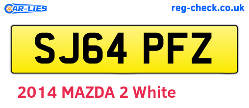 SJ64PFZ are the vehicle registration plates.