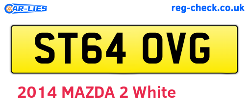ST64OVG are the vehicle registration plates.