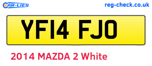 YF14FJO are the vehicle registration plates.