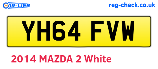 YH64FVW are the vehicle registration plates.