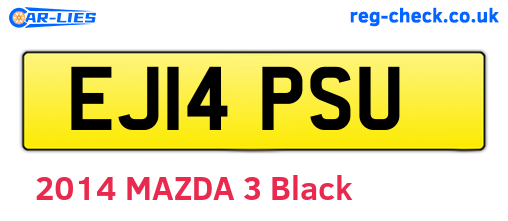EJ14PSU are the vehicle registration plates.