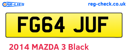 FG64JUF are the vehicle registration plates.