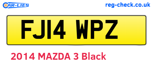 FJ14WPZ are the vehicle registration plates.
