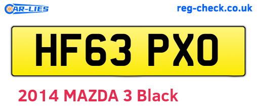 HF63PXO are the vehicle registration plates.