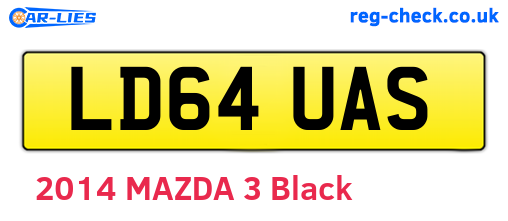 LD64UAS are the vehicle registration plates.
