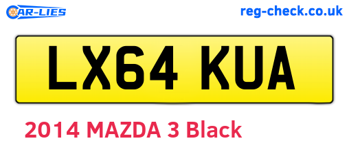 LX64KUA are the vehicle registration plates.