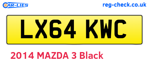LX64KWC are the vehicle registration plates.