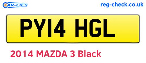 PY14HGL are the vehicle registration plates.
