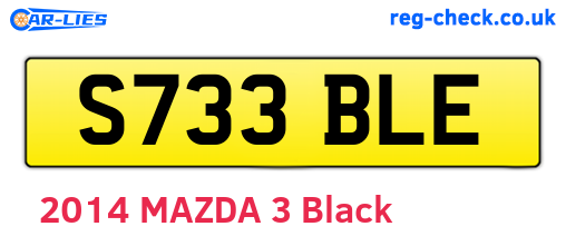 S733BLE are the vehicle registration plates.