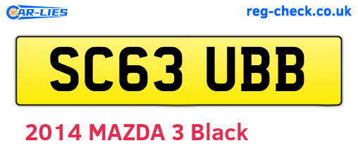 SC63UBB are the vehicle registration plates.