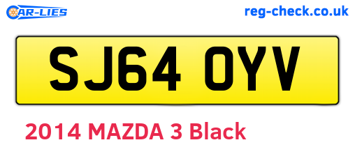 SJ64OYV are the vehicle registration plates.