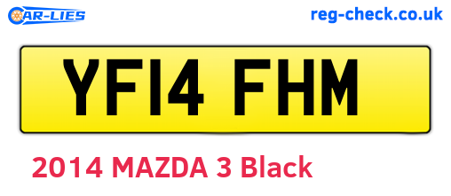 YF14FHM are the vehicle registration plates.