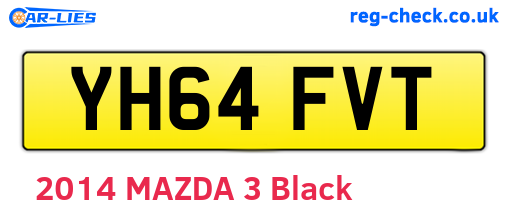 YH64FVT are the vehicle registration plates.