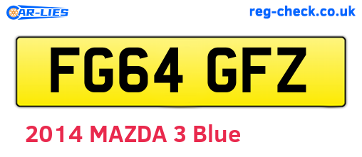 FG64GFZ are the vehicle registration plates.