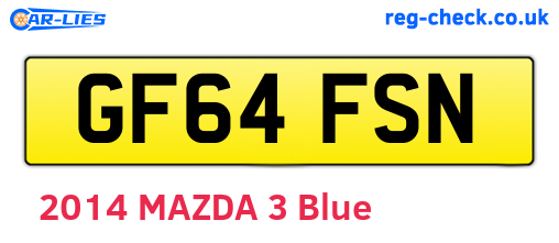 GF64FSN are the vehicle registration plates.