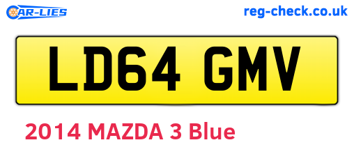 LD64GMV are the vehicle registration plates.