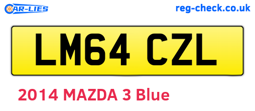 LM64CZL are the vehicle registration plates.