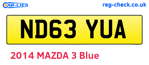 ND63YUA are the vehicle registration plates.
