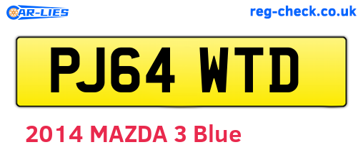 PJ64WTD are the vehicle registration plates.