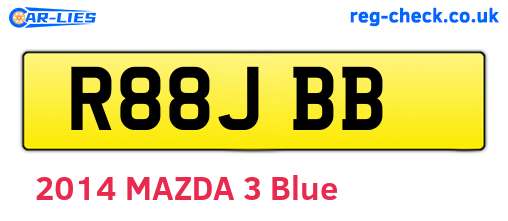 R88JBB are the vehicle registration plates.