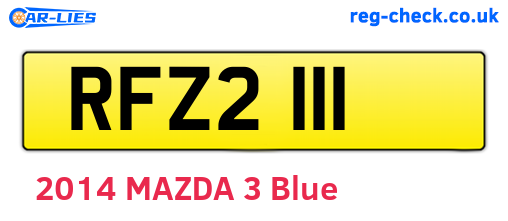 RFZ2111 are the vehicle registration plates.