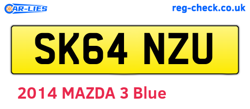 SK64NZU are the vehicle registration plates.