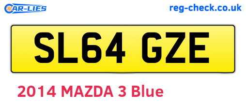 SL64GZE are the vehicle registration plates.