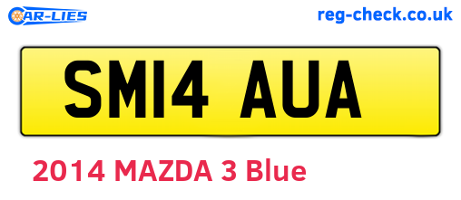 SM14AUA are the vehicle registration plates.