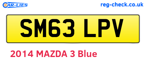 SM63LPV are the vehicle registration plates.