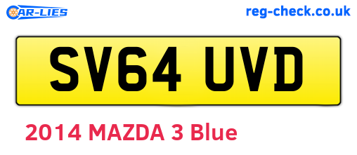 SV64UVD are the vehicle registration plates.