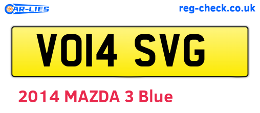 VO14SVG are the vehicle registration plates.