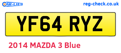 YF64RYZ are the vehicle registration plates.